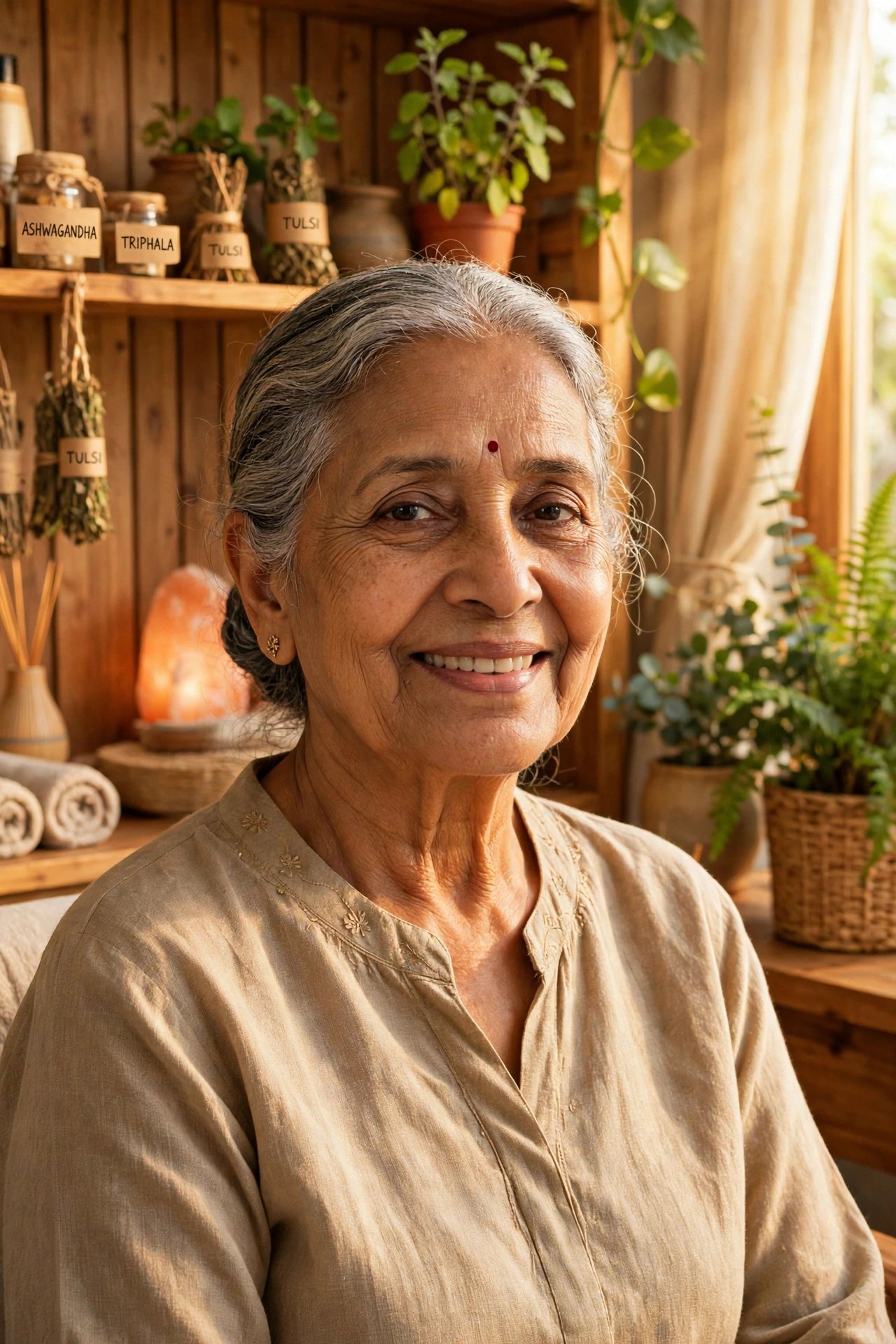 Same woman radiant and peaceful after rejuvenation
